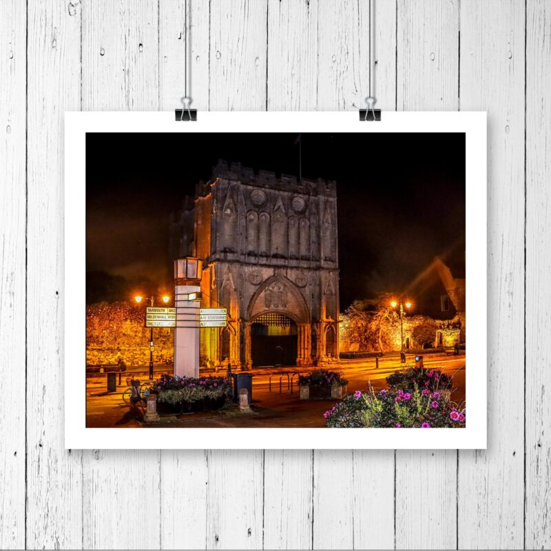 Bury St Edmunds Abbey Gate At Night