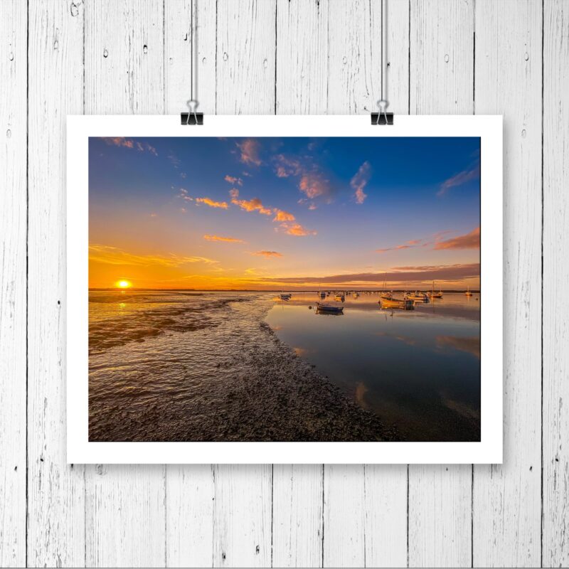 River Orwell Colourful Boats Sunset