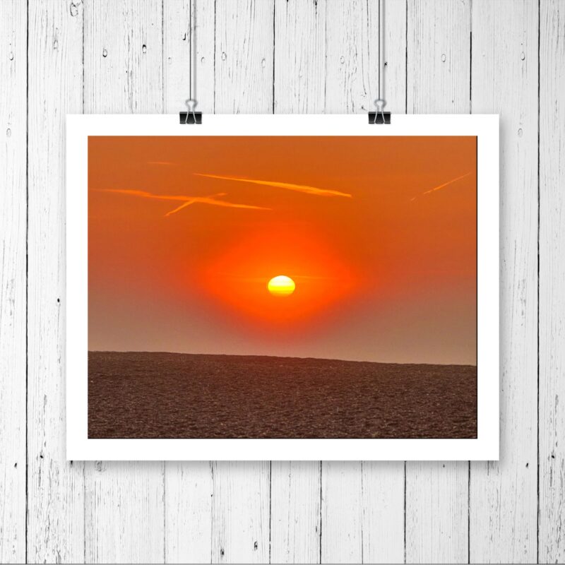 Red Sunset at Felixstowe Beach