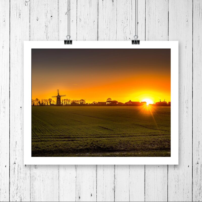 Ixworth Pakenham Windmill Winter Sunset
