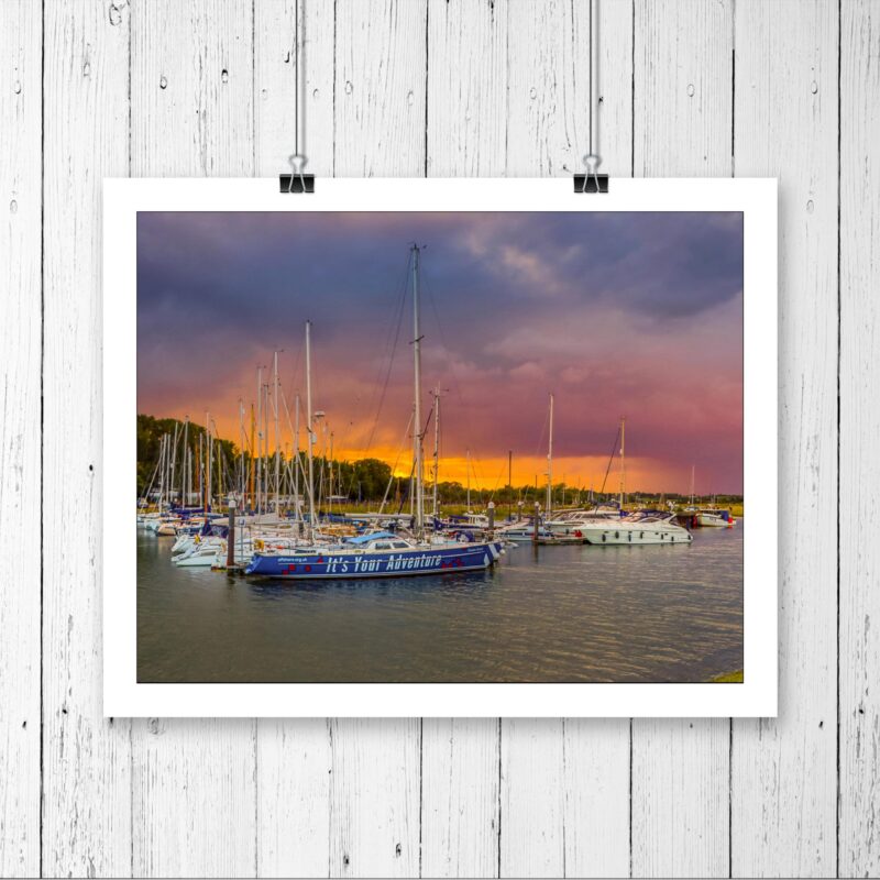 Shotley Marina Stormy Sunset