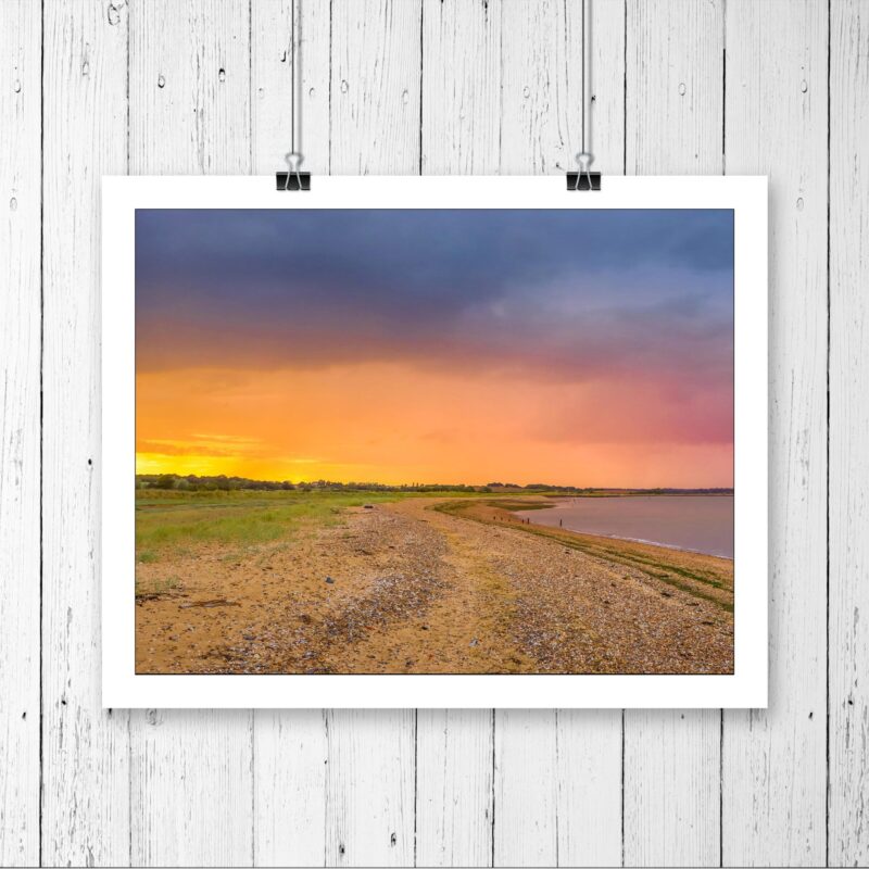 Shotley Marina Beach Stormy Sunset